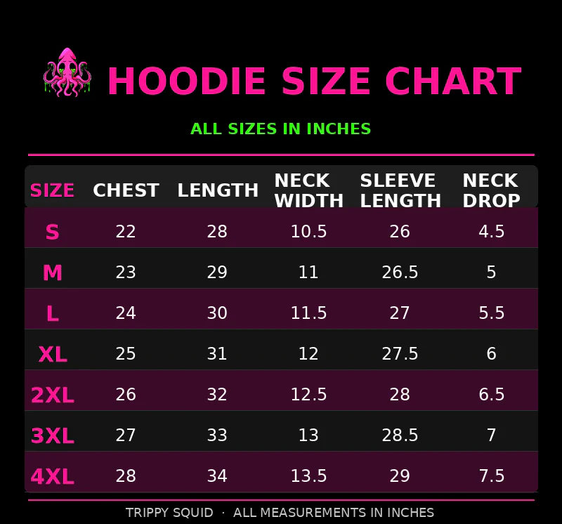 Trippy Squid Heavyweight Stealth Hoodie