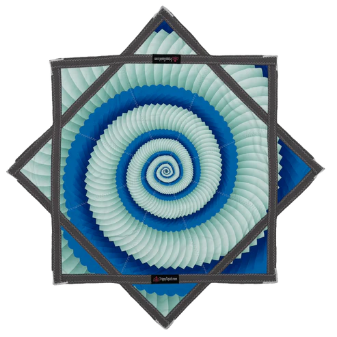 Mini - Orange & White Spiral (UV-Reactive) 24"