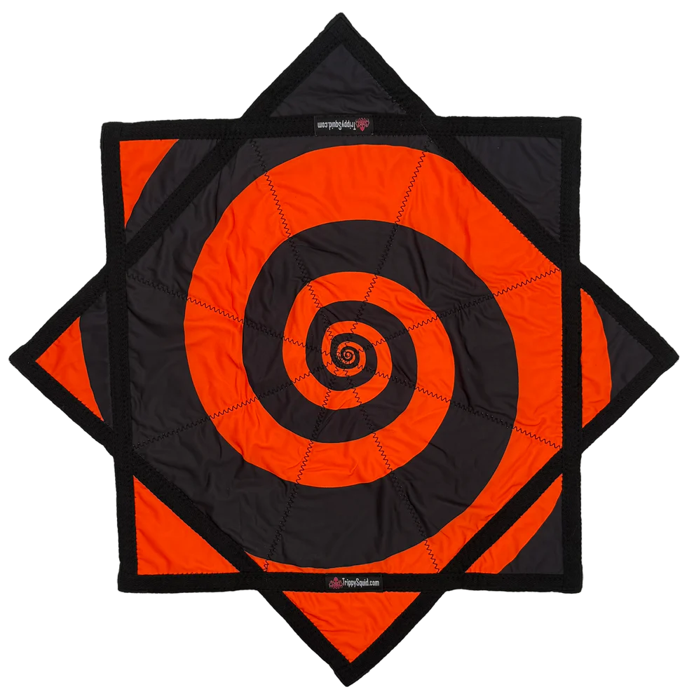 Green & Orange Spiral Flowstar (UV-REACTIVE) 20"