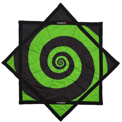Green & Orange Spiral Flowstar (UV-REACTIVE) 20"