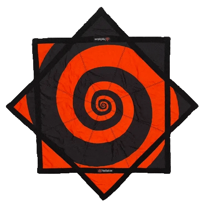 Green & Orange Spiral Flowstar (UV-REACTIVE) 20"