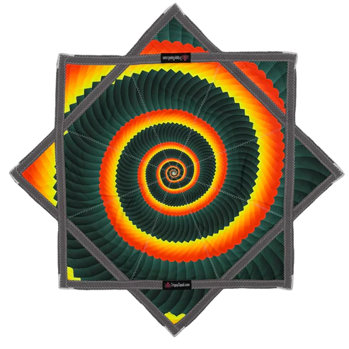 Orange & White Spiral Flowstar (UV-Reactive) 26"