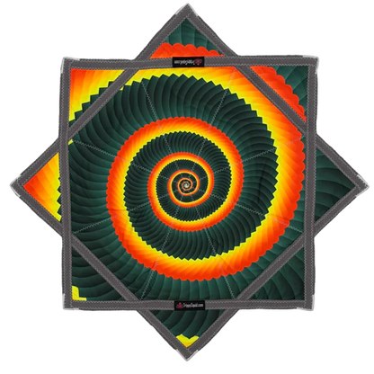 Orange & White Spiral Flowstar (UV-Reactive) 26"